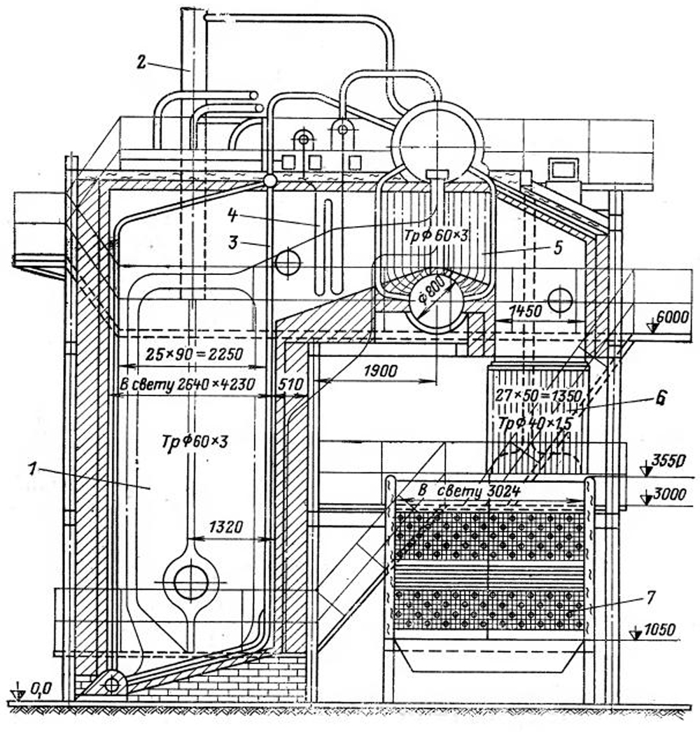 Котлоагрегат с камерной топкой для сжигания газа и мазута Котлоагрегат с камерной топкой для газа и мазута